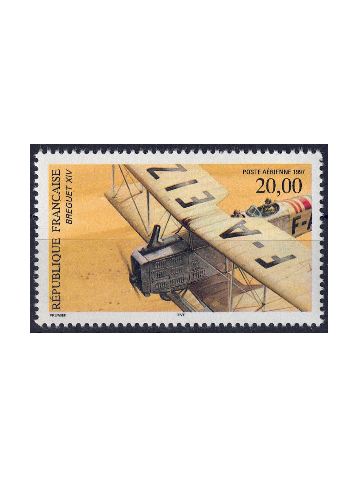 FRANCE 1997 Breguet XIV biplane (airmail) MNH**