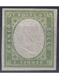 ITALY KINGDOM 1861 Matraire (5c green yellow) MH*