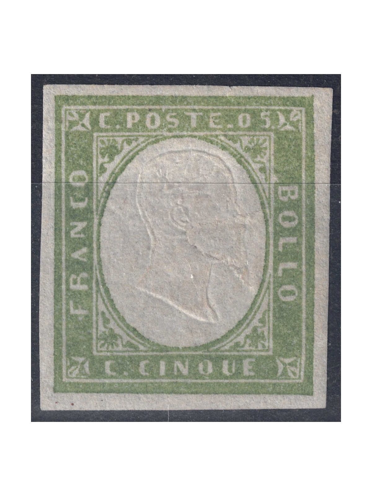 ITALY KINGDOM 1861 Matraire (5c green yellow) MH*