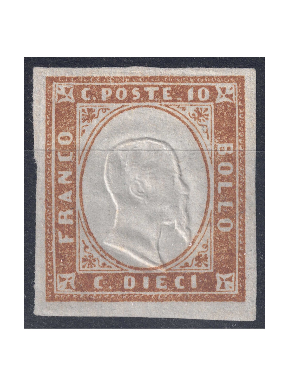 ITALIA REGNO 1861 Matraire (10c bruno) MNH**