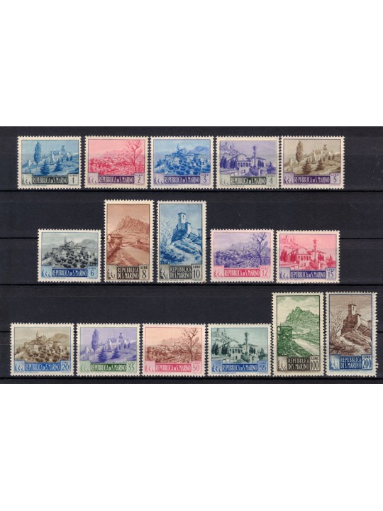 SAN MARINO 1949-50 Landscapes 16v MNH**