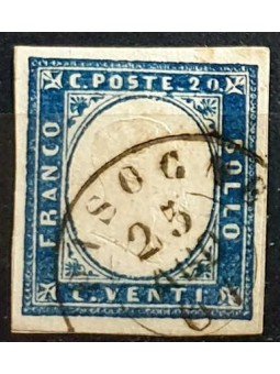 ITALIA REGNO 1861 Matraire (20c azzurro) us