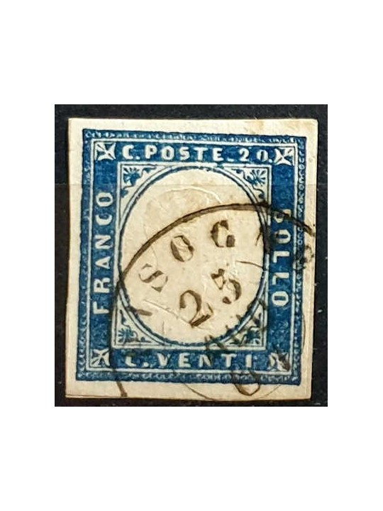 ITALIA REGNO 1861 Matraire (20c azzurro) us