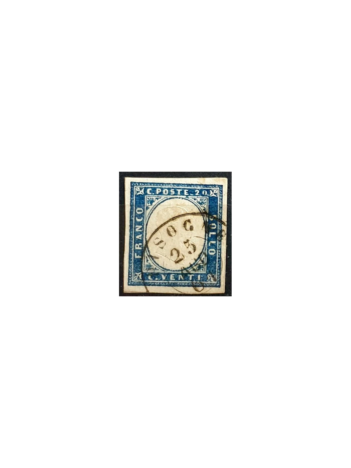 ITALIA REGNO 1861 Matraire (20c azzurro) us
