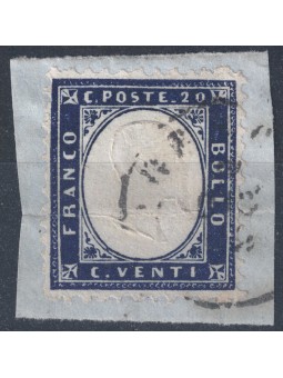 ITALY KINGDOM 1862 Vittorio Emanuele II 20c indigo us
