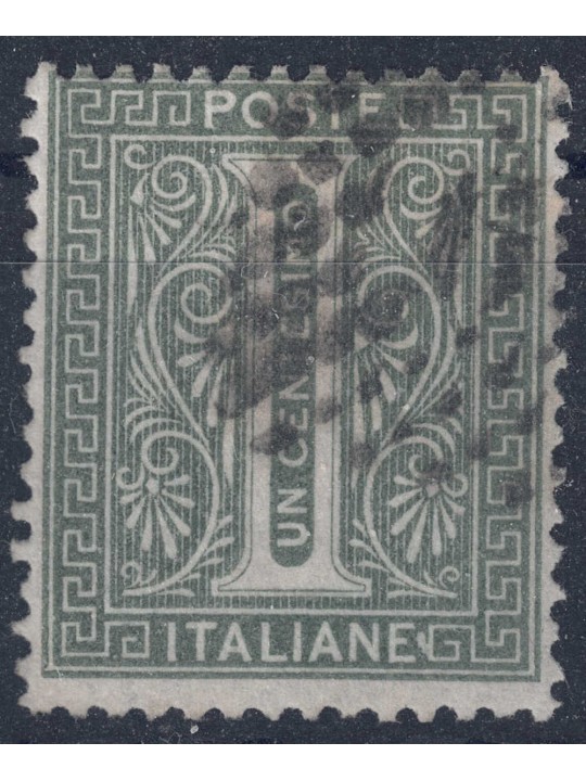 ITALIA REGNO 1863 De La Rue 1c verde (Londra) us