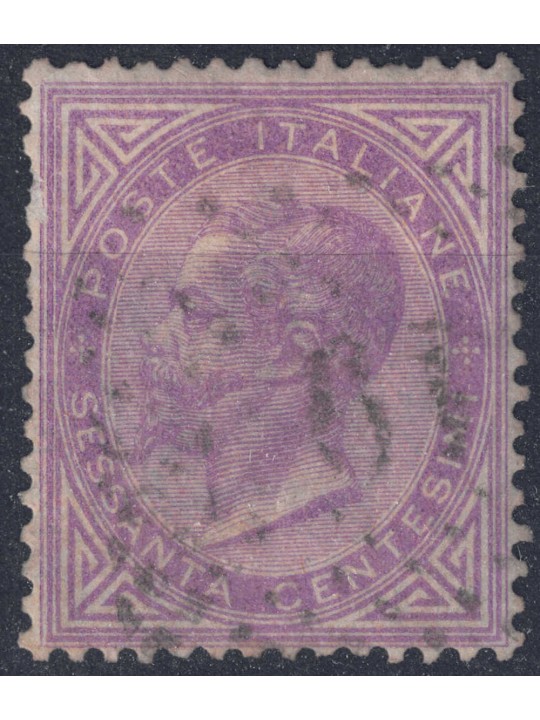 ITALIA REGNO 1863 De La Rue 60c lilla (Londra) us
