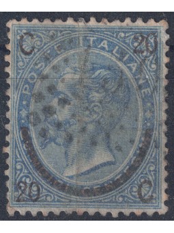 ITALY KINGDOM 1865 Provisional 20c on 15c 2nd type us