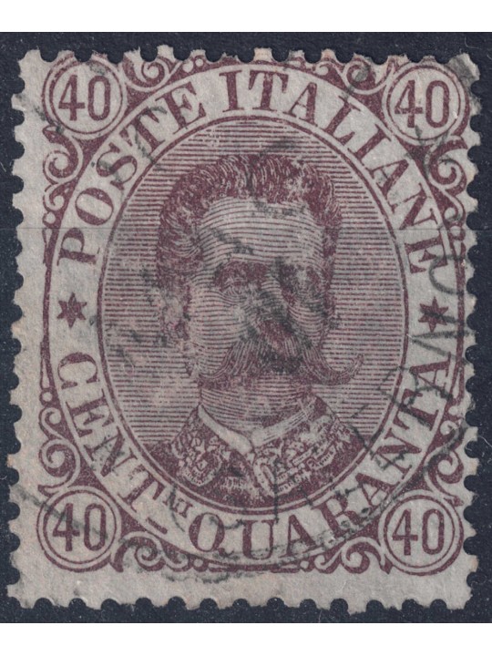 ITALIA REGNO 1889 Umbero I 40c bruno us