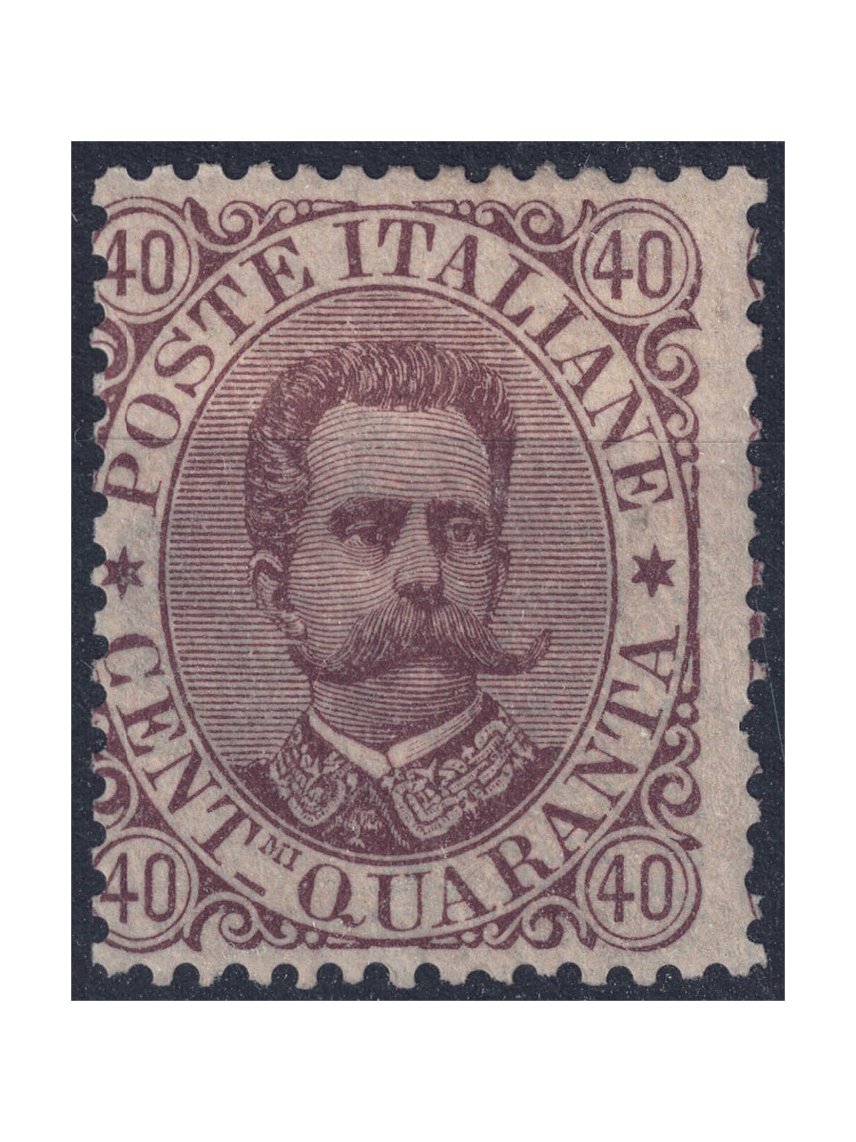 ITALIA REGNO 1889 Umbero I 40c bruno MH*