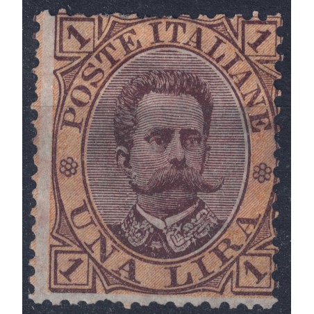 ITALY KINGDOM 1889 Umberto I £1 brown and orange MH*