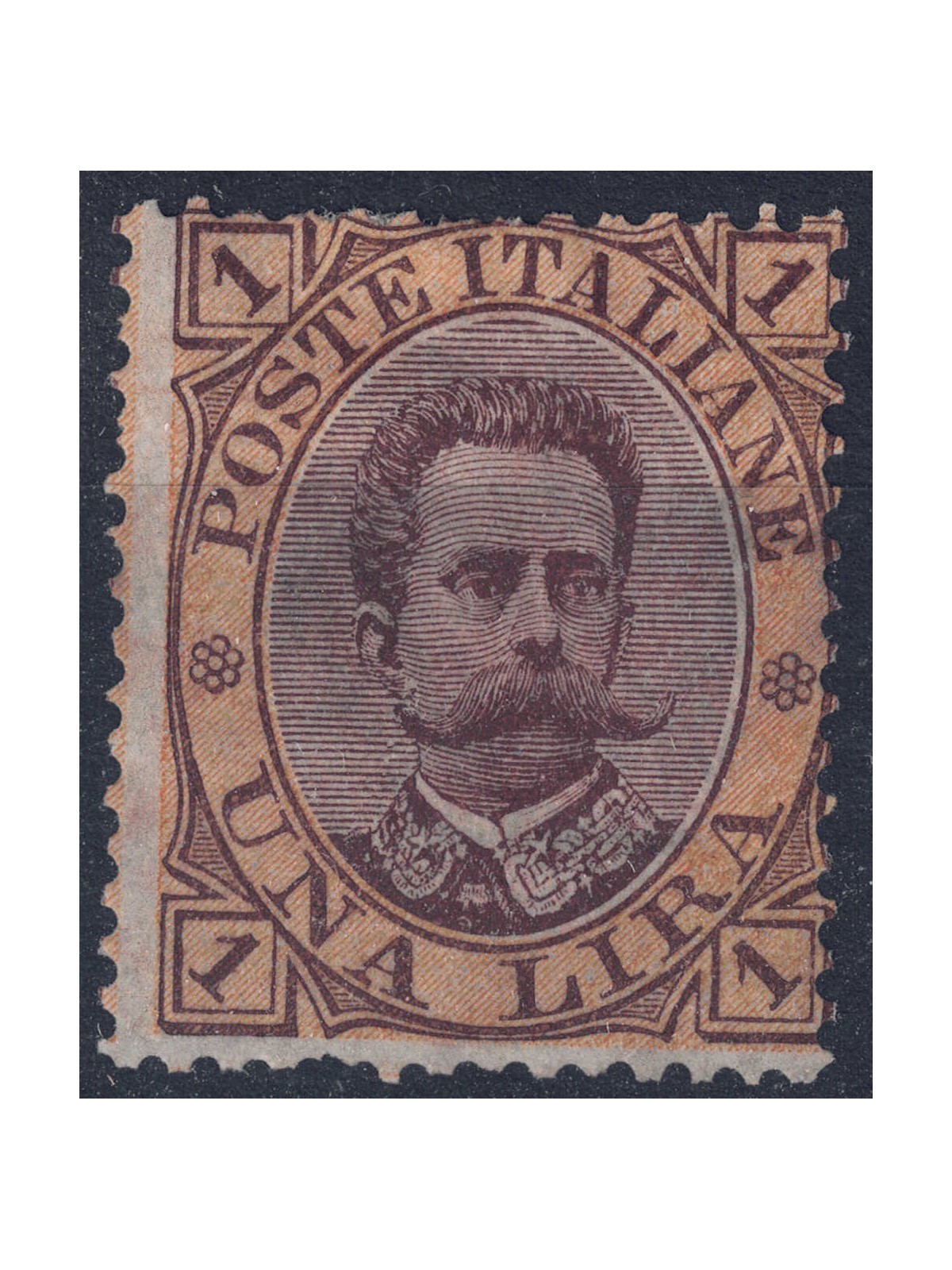 ITALY KINGDOM 1889 Umberto I £1 brown and orange MH*
