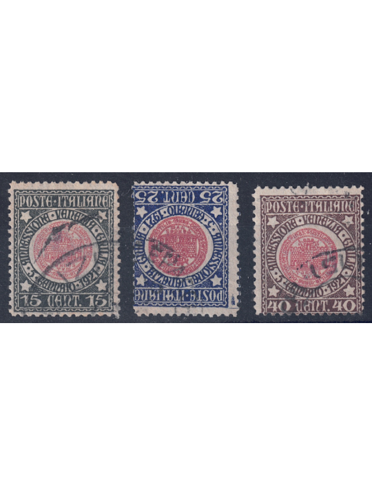 ITALIA REGNO 1921 Annessione Venezia Giulia 3v us