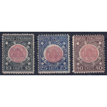 ITALY KINGDOM 1921 Annexation of Venezia Giulia 3v MH*