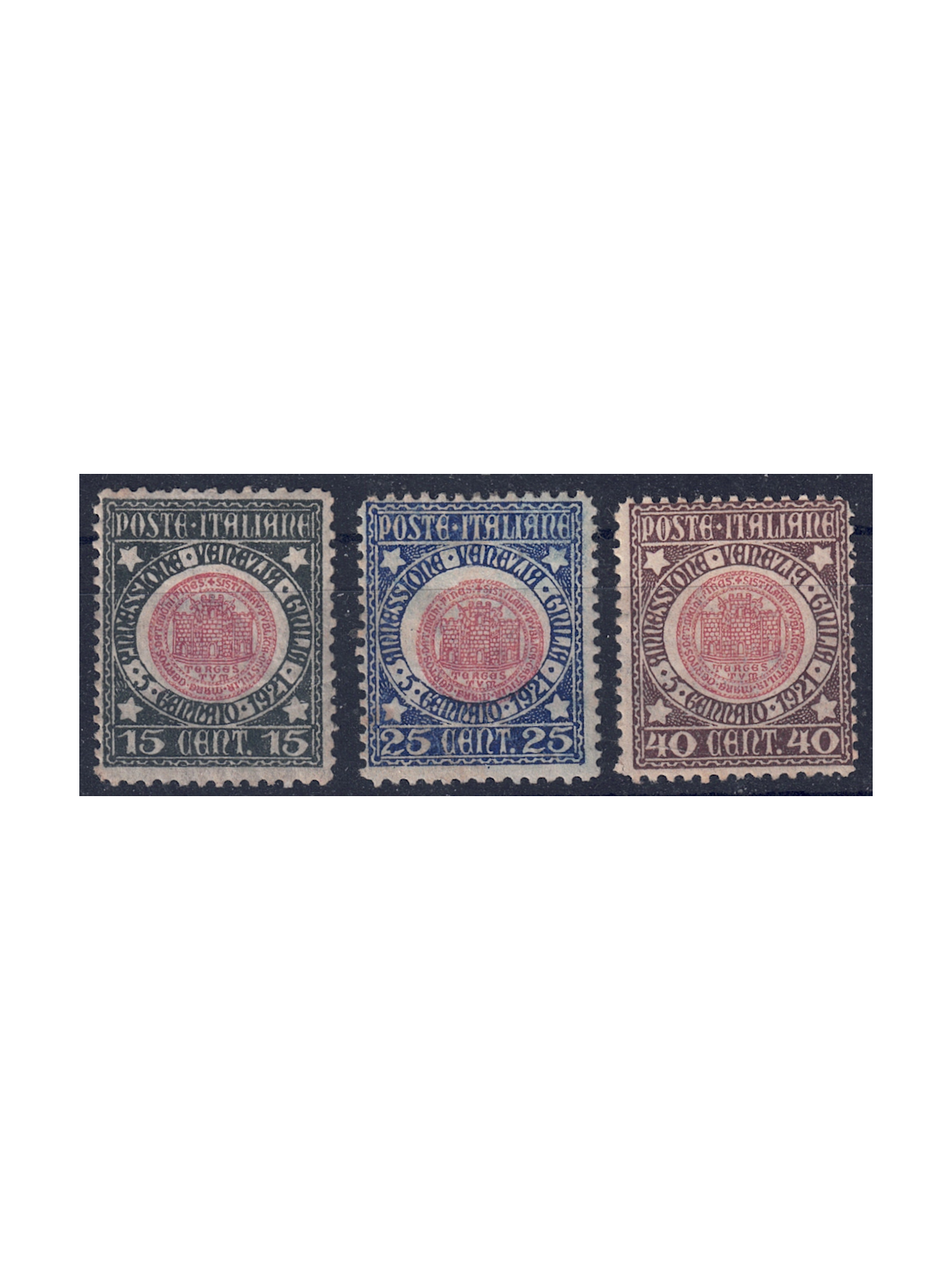 ITALY KINGDOM 1921 Annexation of Venezia Giulia 3v MH*
