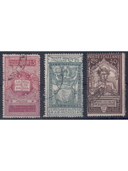 ITALIA REGNO 1921 Dante Alighieri 3v us