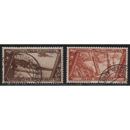 ITALIA REGNO 1932 Decennale marcia su Roma (posta aerea) 2v us