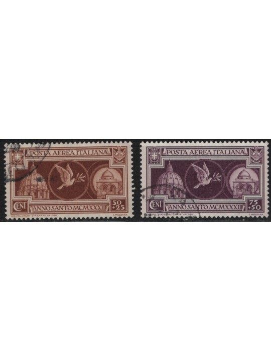 ITALIA REGNO 1933 Anno Santo (posta aerea) 2v us