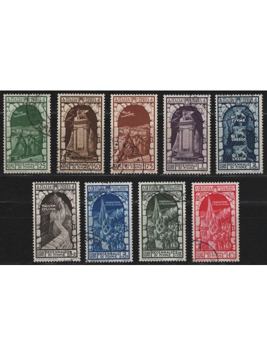 ITALIA REGNO 1934 Annessione di Fiume (posta aerea) 9v us