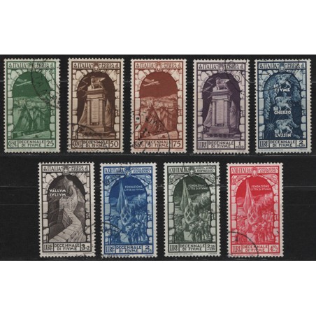 ITALY KINGDOM 1934 Annexation of Fiume (airmail) 9v us