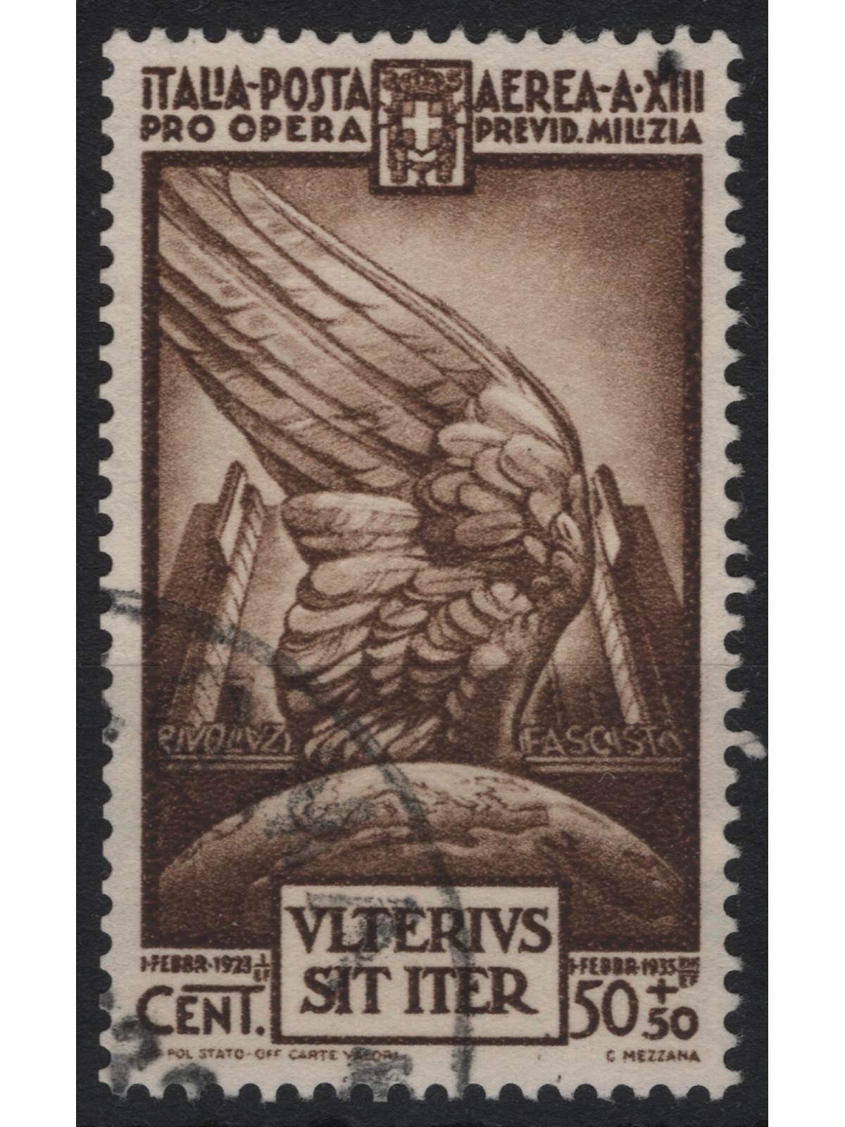 ITALY KINGDOM 1935 Militia IV (airmail) us