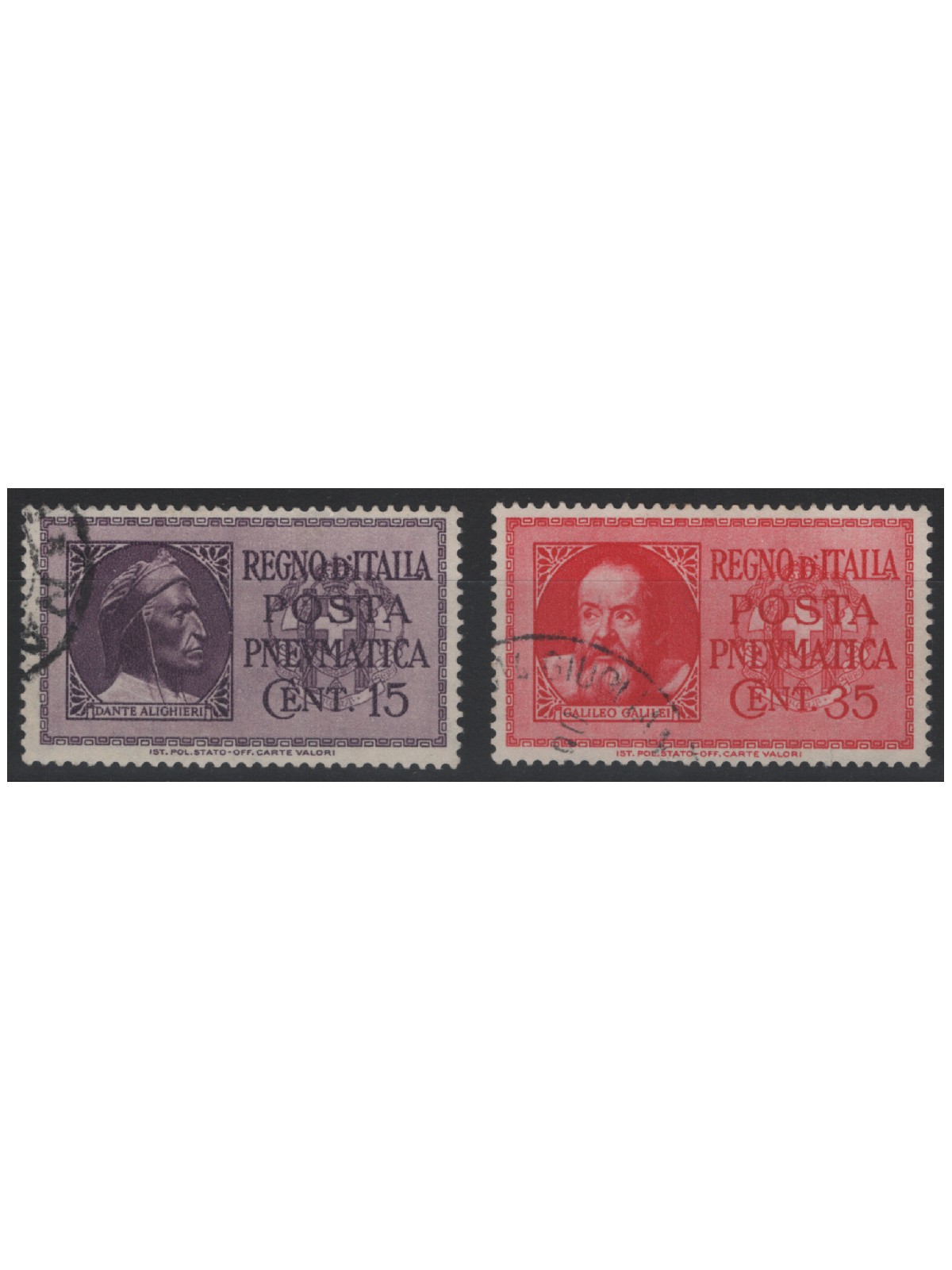 ITALIA REGNO 1933 Posta Pneumatica 2v us