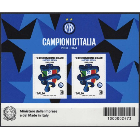 ITALIA 2024 Inter Campione d'Italia MF MNH**