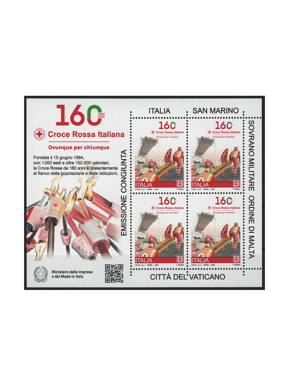 ITALY 2024 Red Cross m/s MNH**
