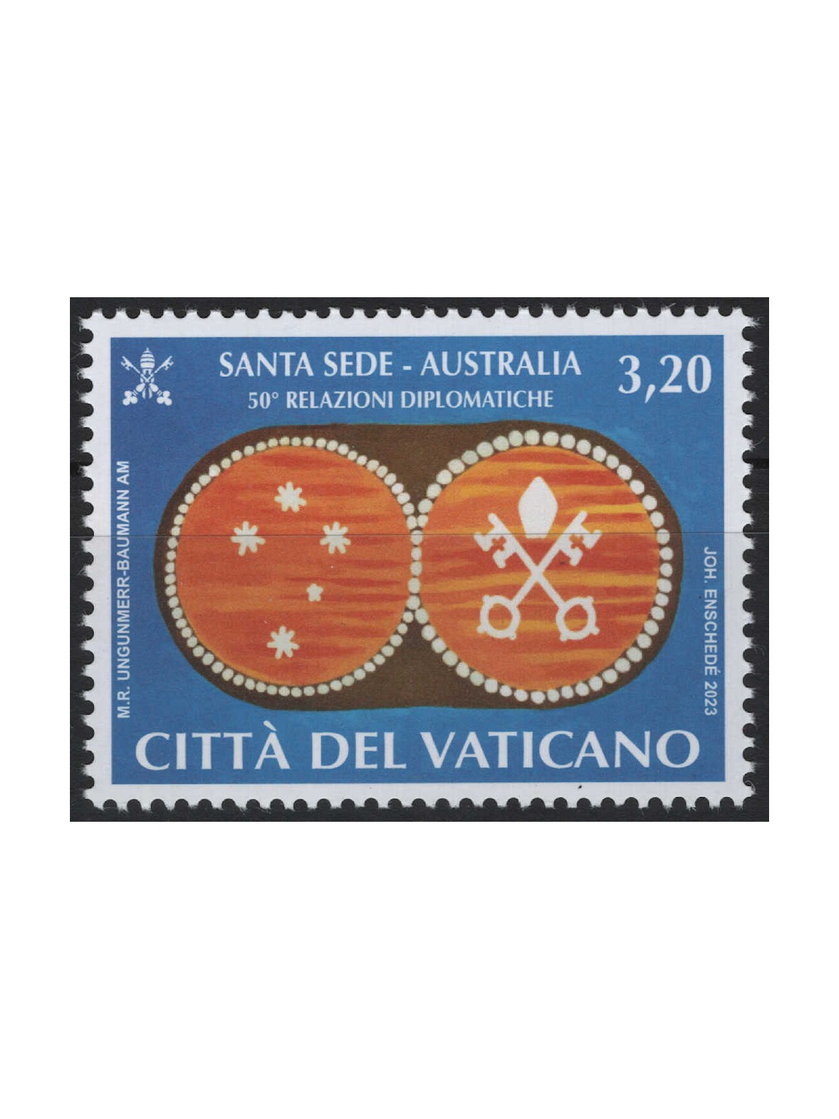 VATICANO 2023 Relazioni Diplomatiche con Australia MNH**