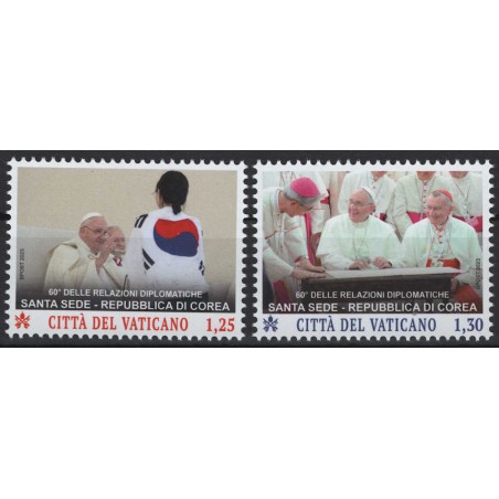 VATICANO 2023 Relazioni Diplomatiche con Corea 2v MNH**
