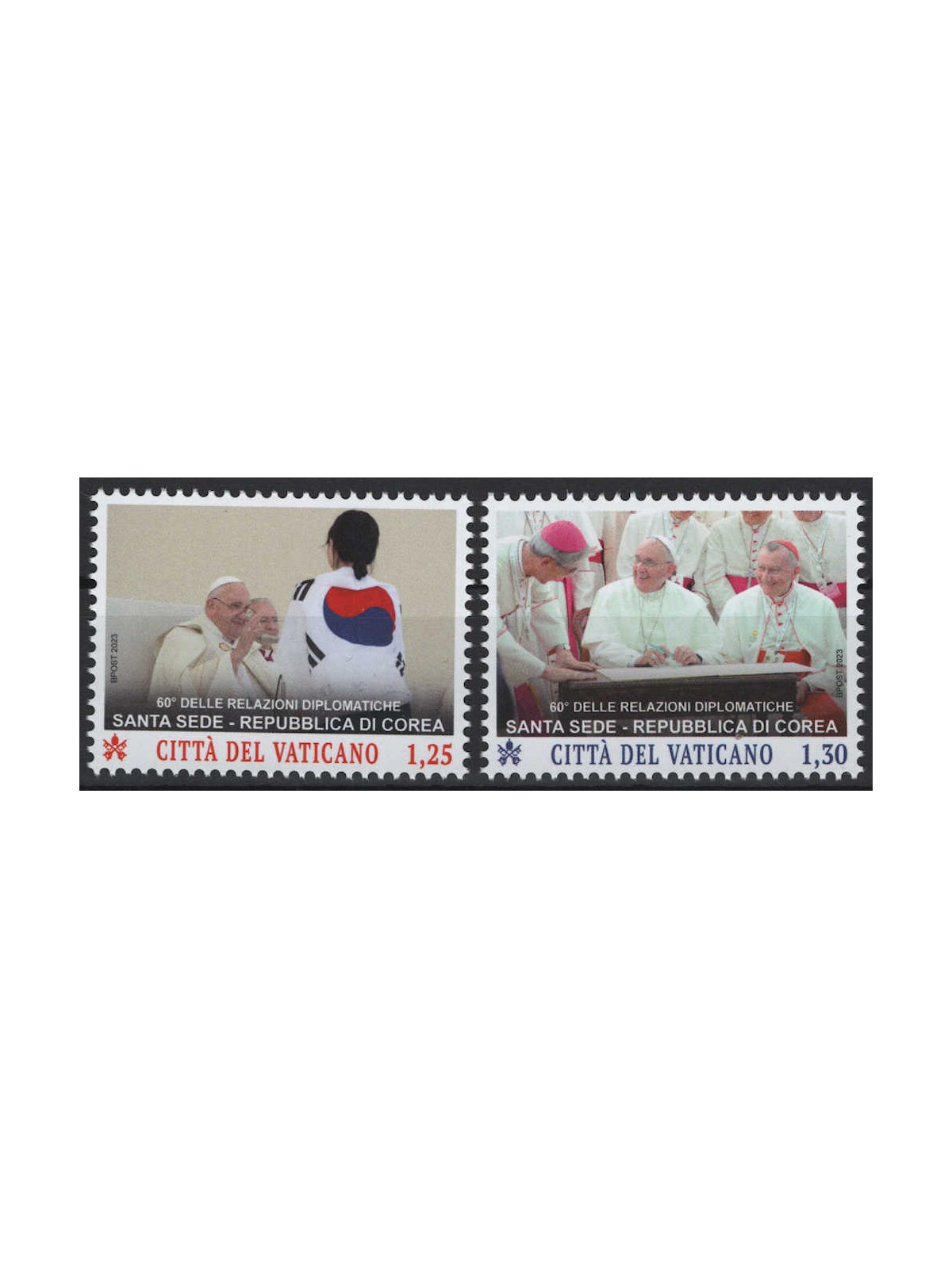 VATICANO 2023 Relazioni Diplomatiche con Corea 2v MNH**