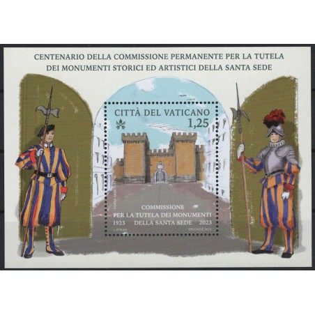 VATICANO 2023 Tutela Monumenti BF MNH**