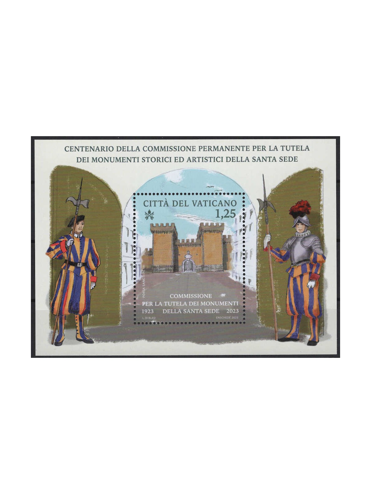 VATICANO 2023 Tutela Monumenti BF MNH**