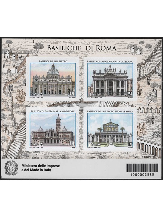 ITALY 2025 Basilicas of Rome BF MNH**
