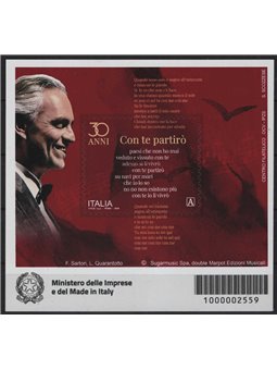 ITALY 2025 Con Te Partirò BF MNH**
