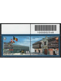 ITALY 2025 Diplomatic Relations with Peru CB 2548 sup