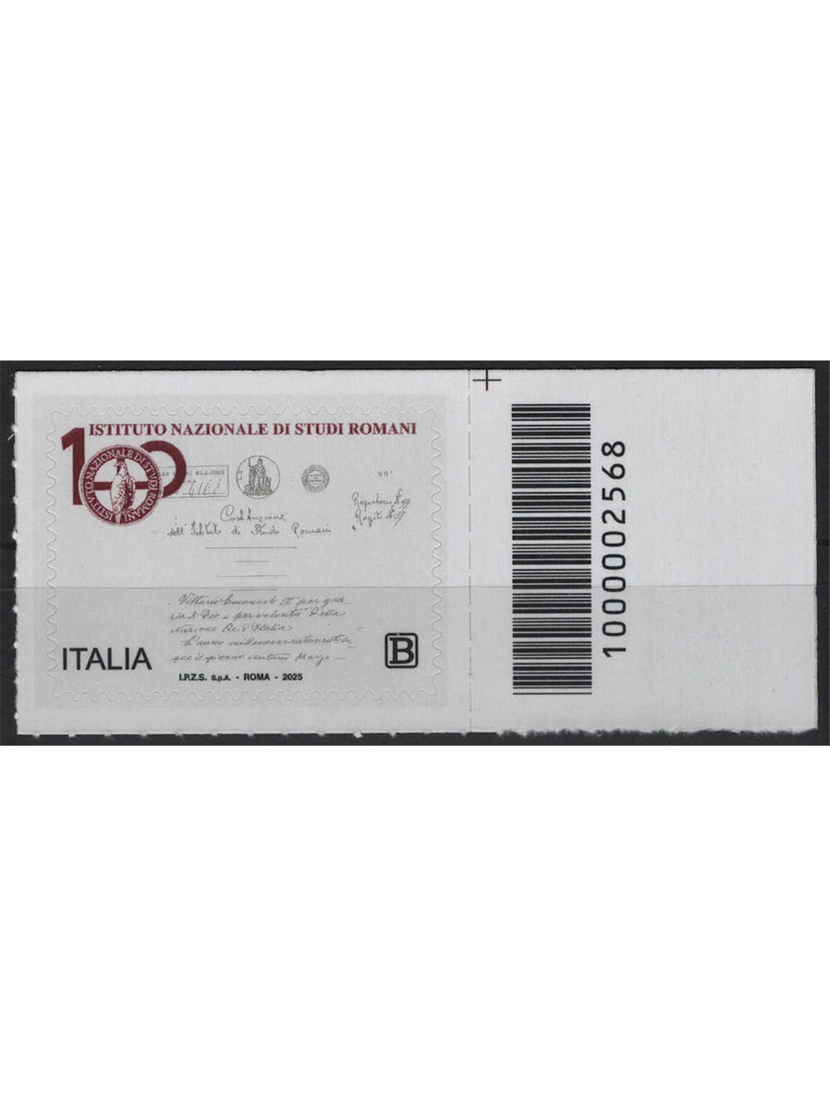 ITALIA 2025 Istituto Nazionale di Studi Romani CB 2568 asd