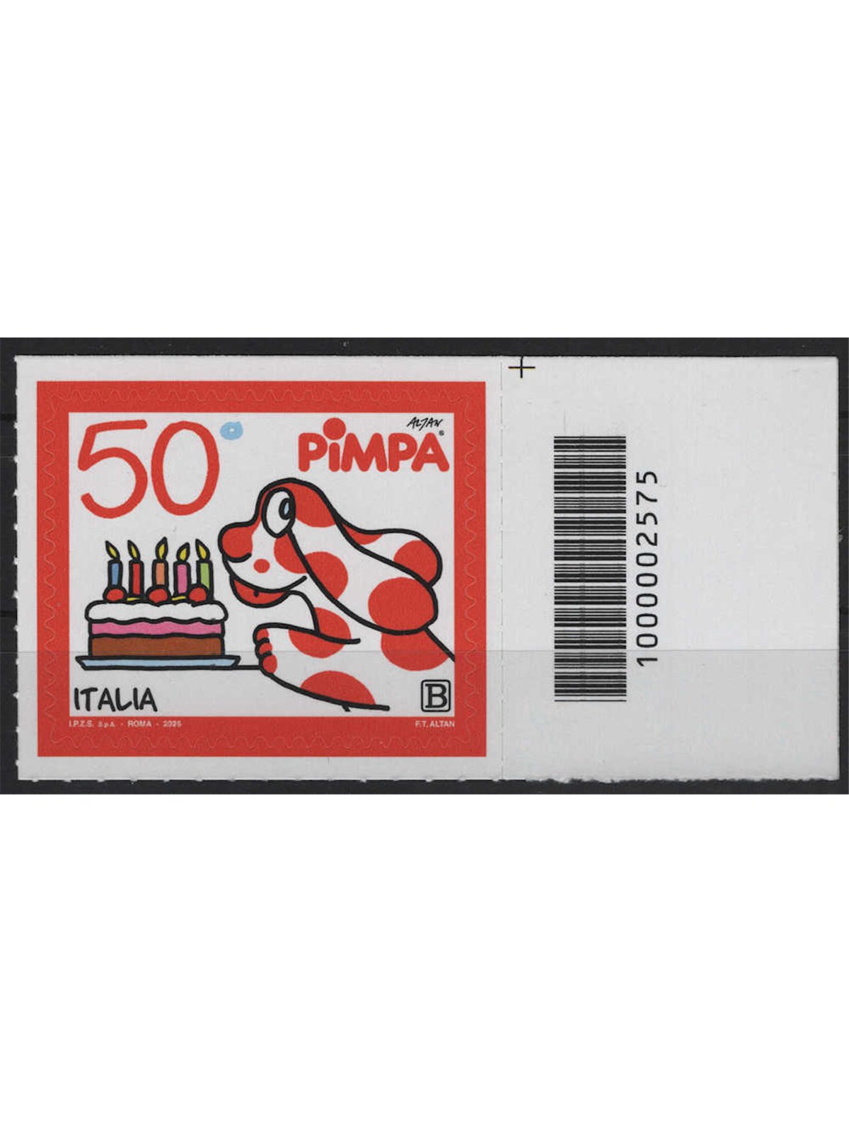 ITALIA 2025 Anniversario della Pimpa CB 2575 asd