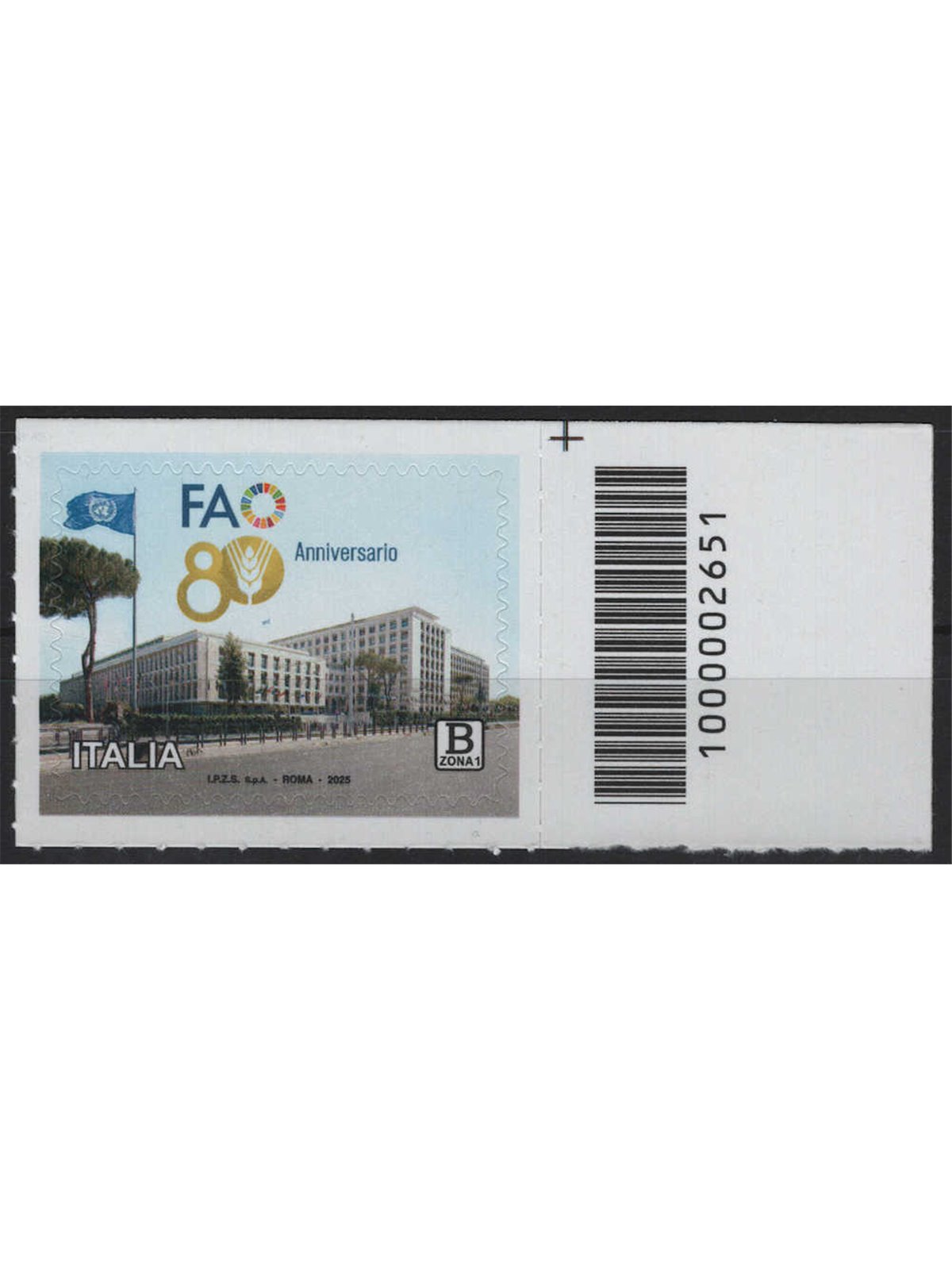 ITALIA 2025 Anniversario della FAO CB 2651 asd