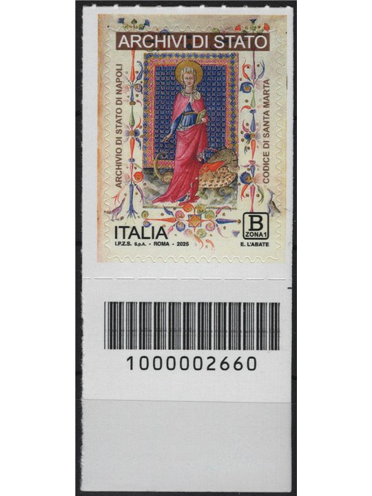 ITALIA 2025 Archivi di Stato (Napoli) CB 2660 aid