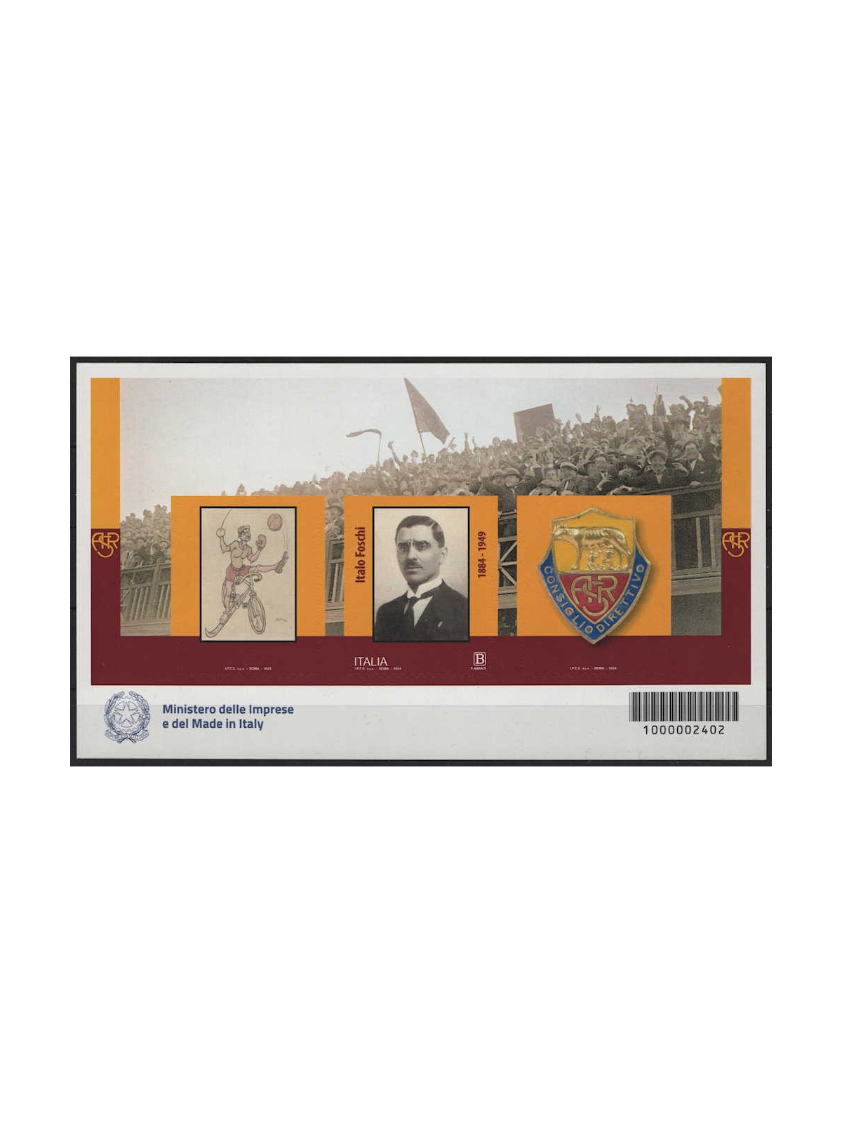 ITALIA 2024 Italo Foschi BF MNH**