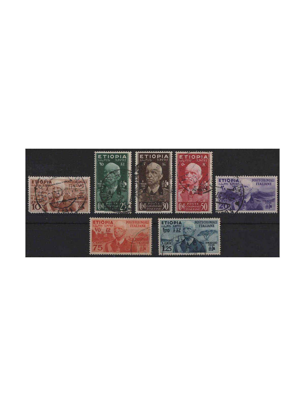 ETHIOPIA 1936 Effigy of Vittorio Emanuele III 7v us