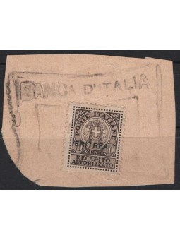 ERITREA 1939 Authorized delivery used on fragment