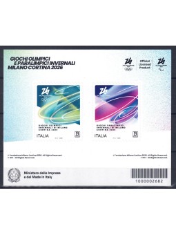 ITALIA 2026 Olimpiadi e Paralimpiadi invernali BF MNH**