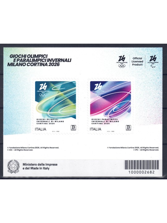 ITALIA 2026 Olimpiadi e Paralimpiadi invernali BF MNH**