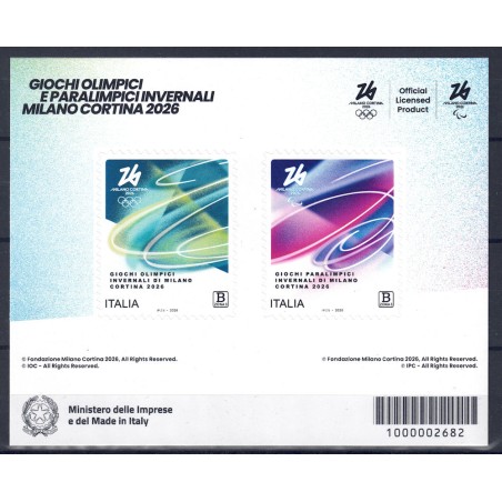 ITALIA 2026 Olimpiadi e Paralimpiadi invernali BF MNH**