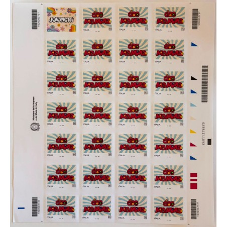 ITALIA 2026 Ciao Mamma Jovanotti (foglio intero) MNH**