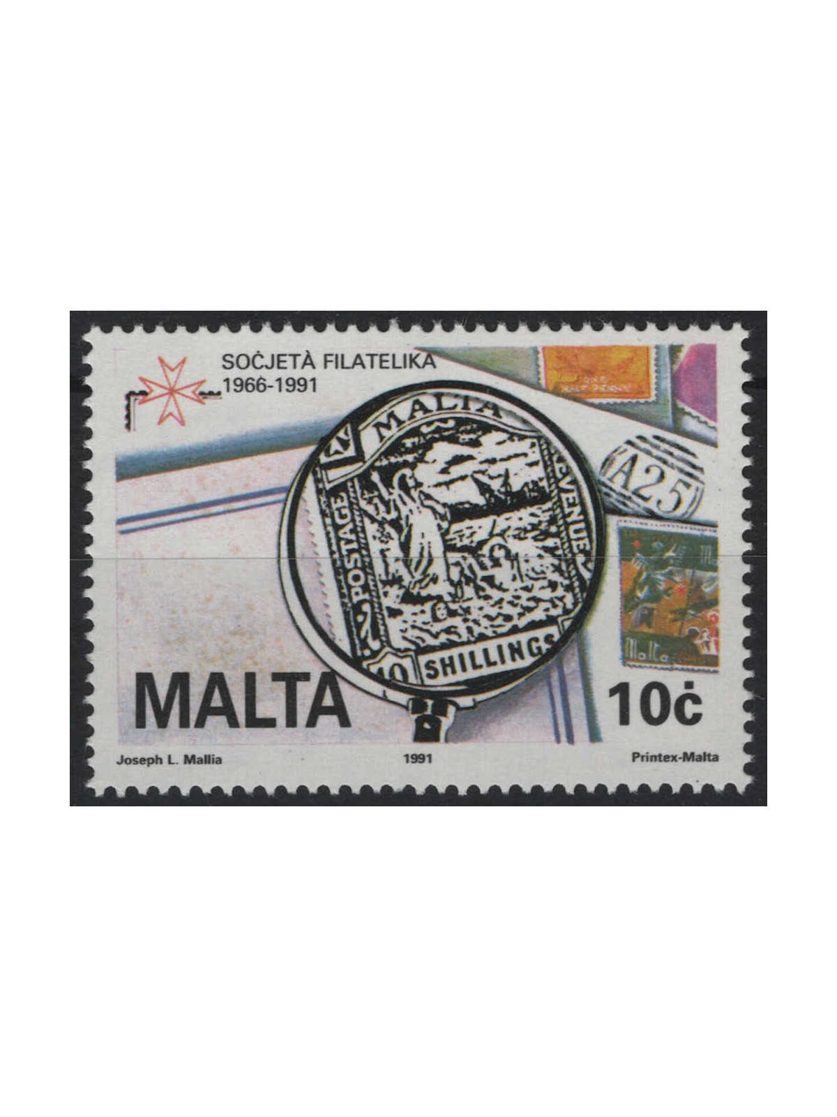 MALTA 1991 Società Filatelica MNH**