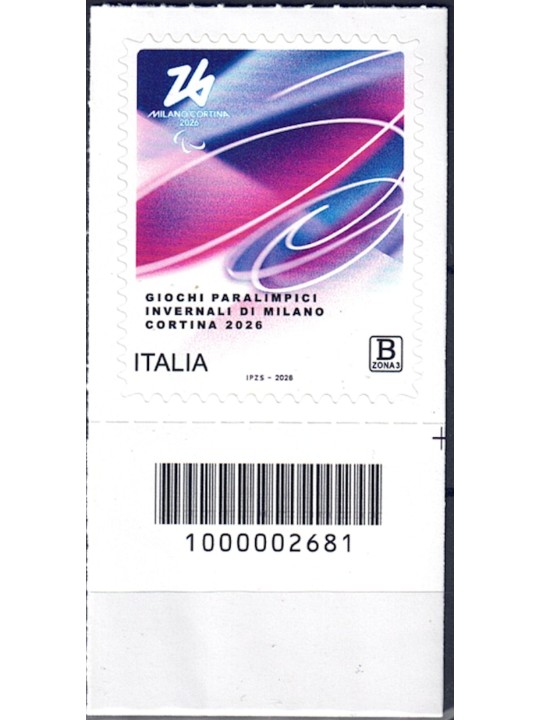 ITALIA 2026 Winter Olympic and Paralympic Games CB aid MNH**