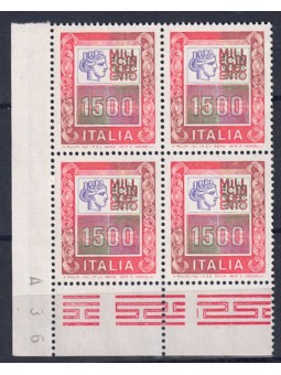 ITALIA 1978-79 Alti valori £ 1500 in quartina MNH**